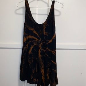 TRF Small Black Bleach Dye Over Shoulder Romper